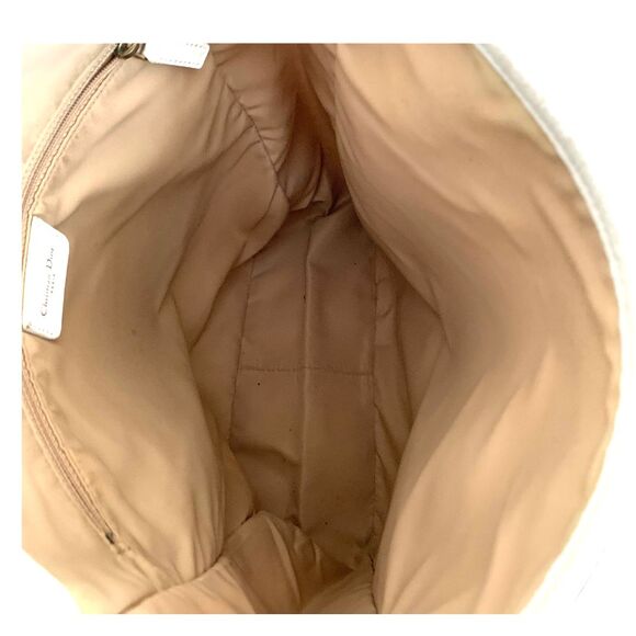 Christian Dior White and Gold Monogram Tote Bag Vintage - Picture 11 of 16